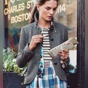 J. Crew Bella Herringbone Wool Blazer